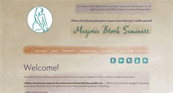 Desktop Screenshot of marjoriebrookseminars.com
